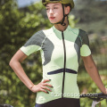 Jersey de manches courtes à cyclisme sans couture des femmes